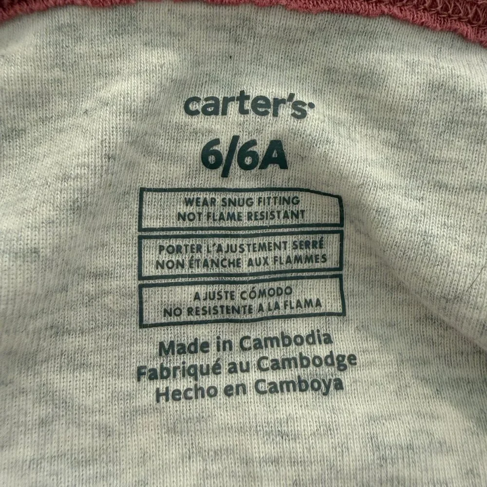 Carter's Girls' 4-Piece Polar Bear Pajama Set 6/6A for Fall & Winter One Fleece - Picture 10 of 13
